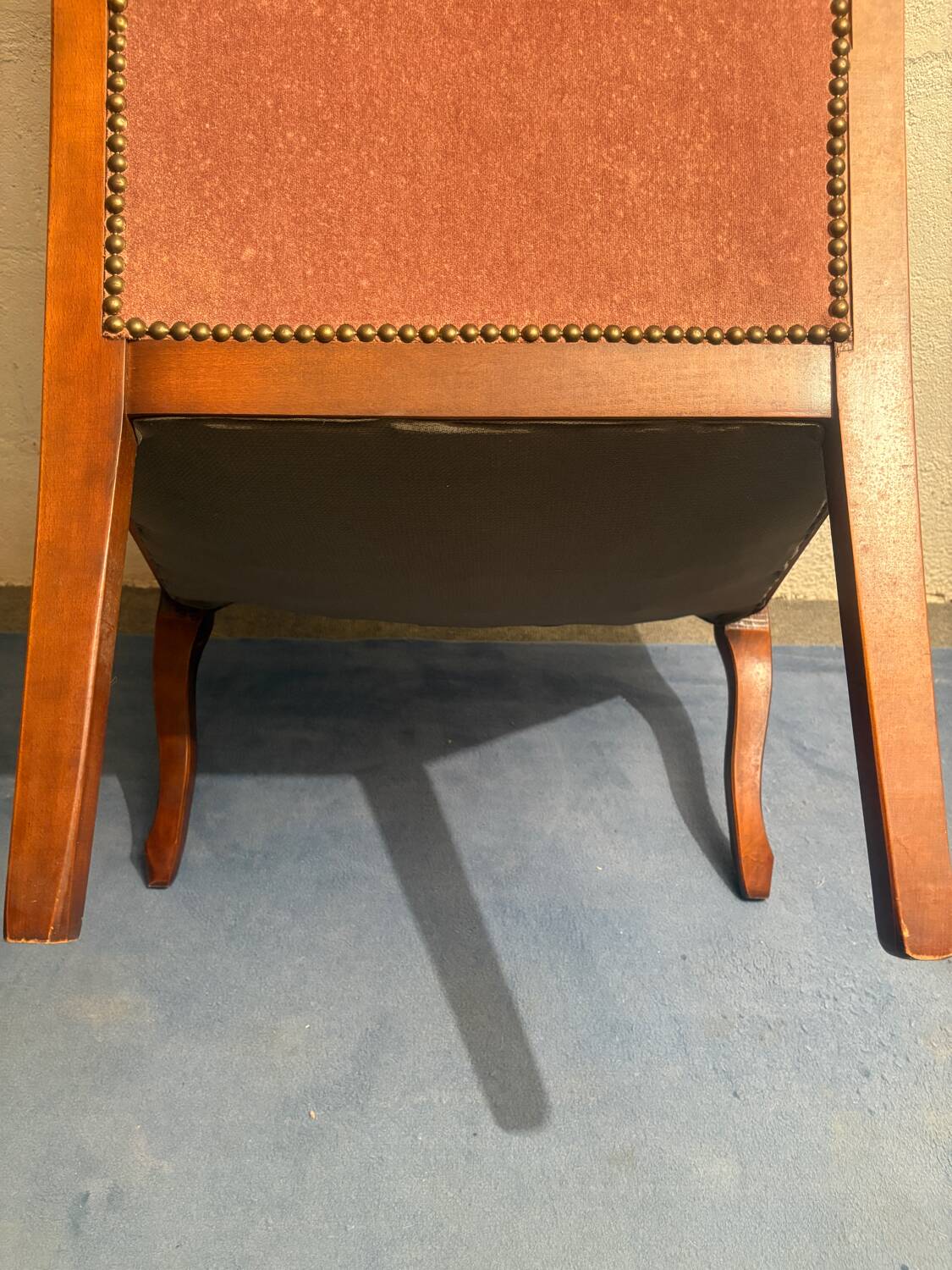 Fauteuil voltaire velours rose