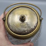 Old 19th century biscuit bucket - baccarat serpentine model