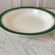 hollow dish Digoin Sarreguemines model "Martine" green and golden 50s