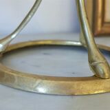 Curiosity object tripod brass and ostrich egg