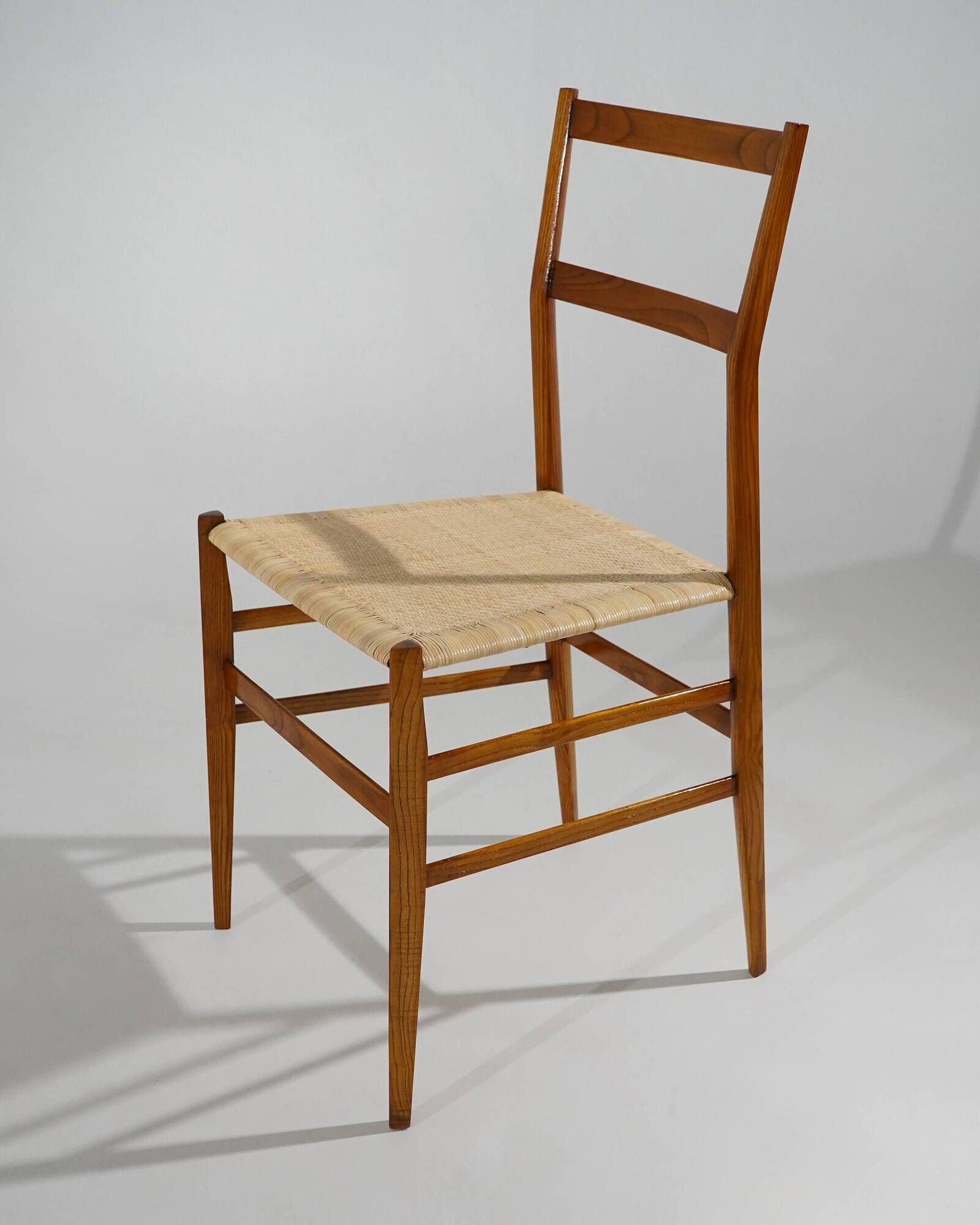 6 Superleggera dining chairs by Gio Ponti for Cassina, 1970’s