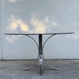 Italian design glass table from the 80s