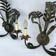 Pair of vintage palm leaf appliques