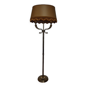 Brass dolphin floor lamp