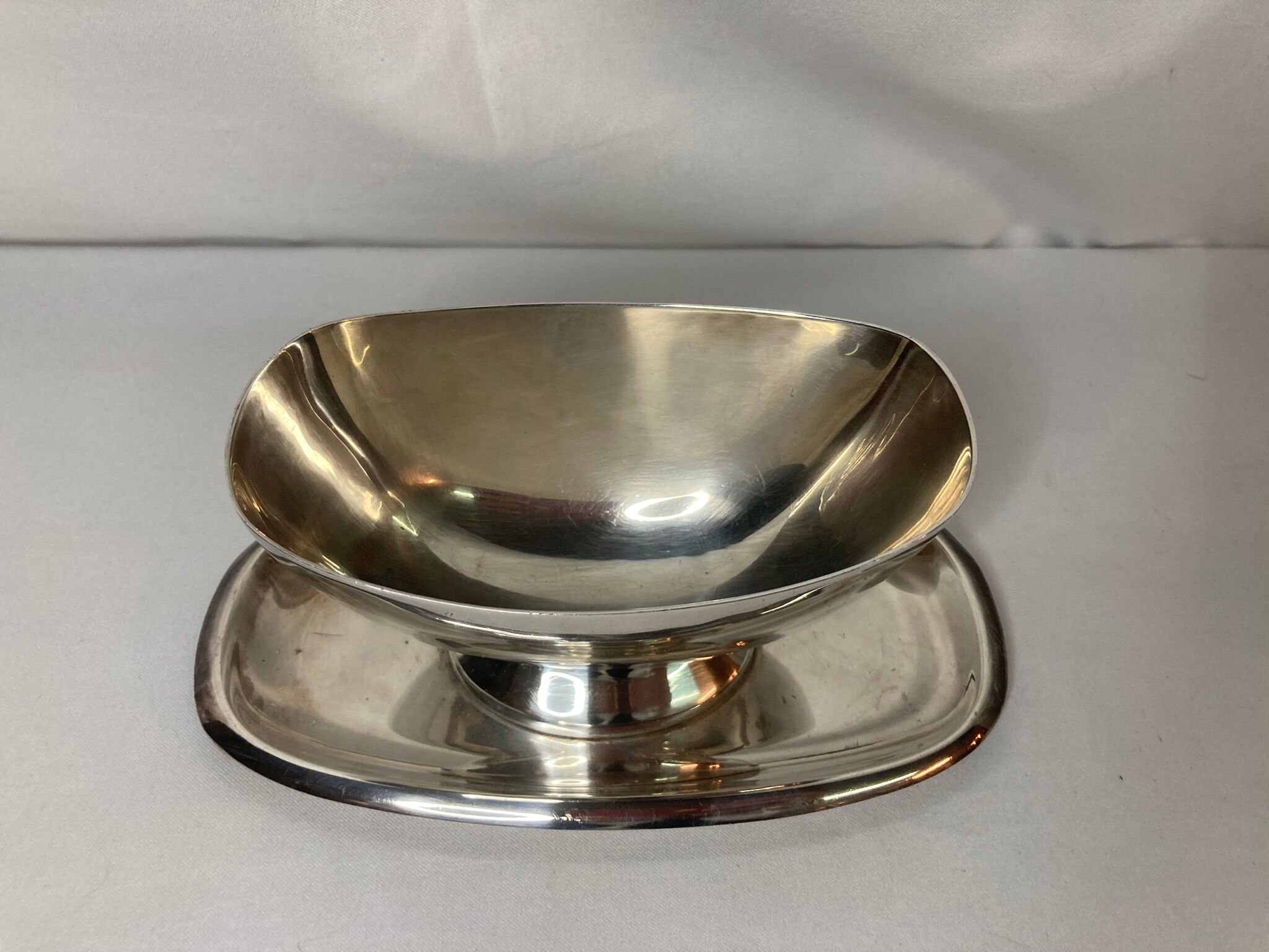 Silver metal saucière ercuis xxth