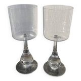 Pair of crystal goblets from Baccarat.