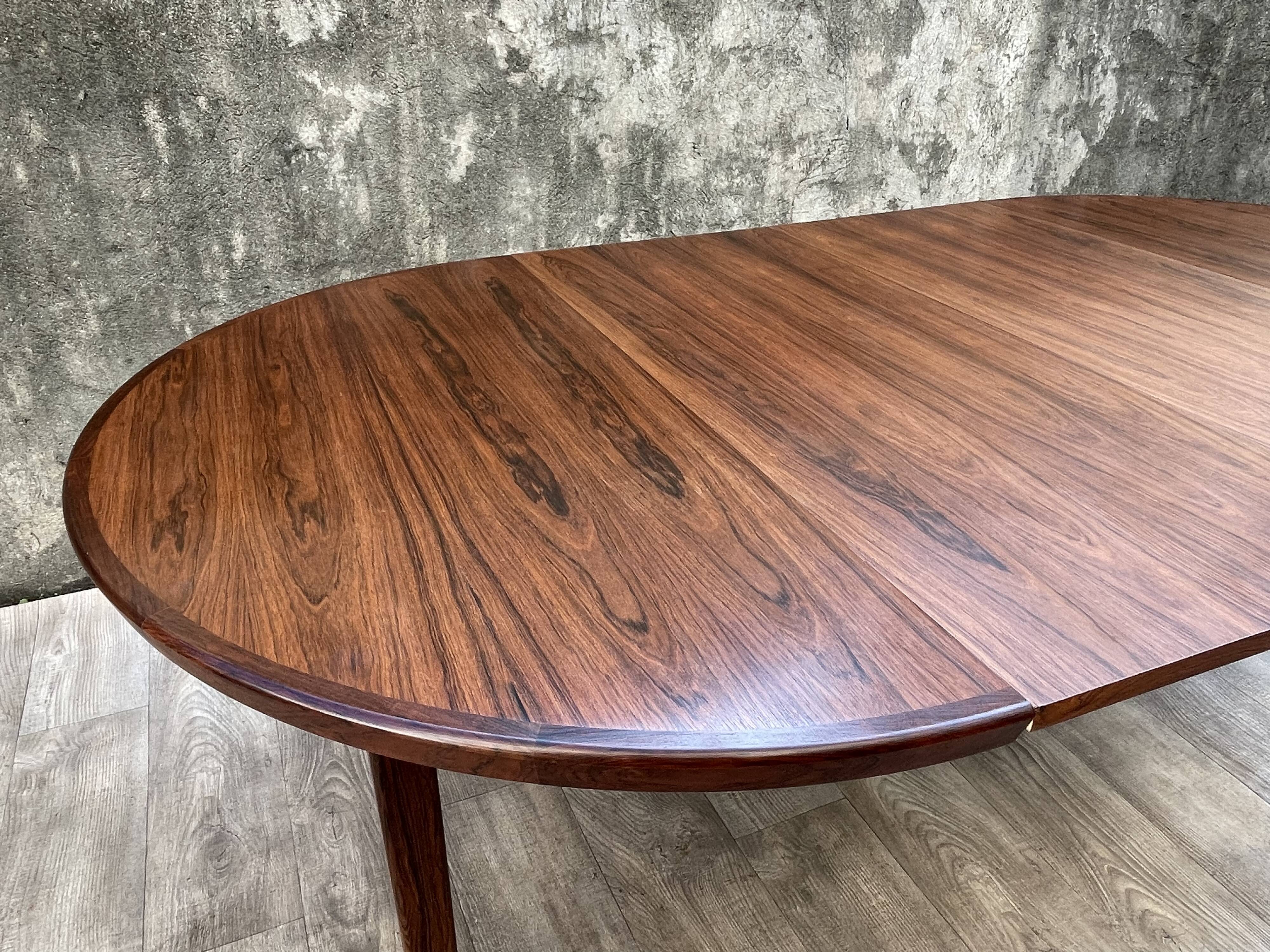 Table scandinave extensible en palissandre, 1960s