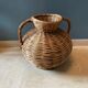 Vase panier en rotin