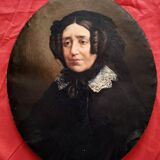 Portrait de profil ovale français du XIXe siècle
