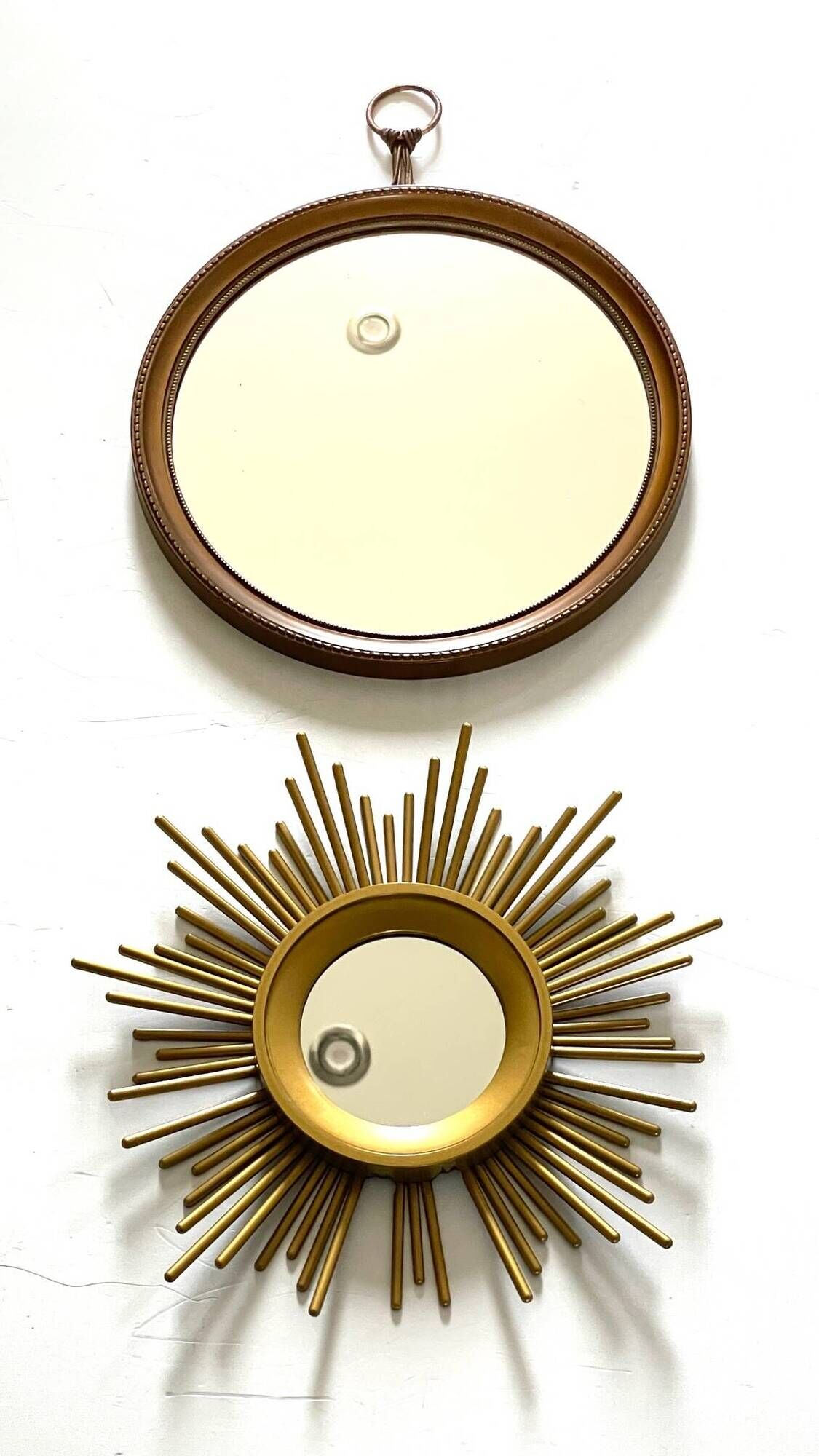 2 SUN MIRRORS Vintage