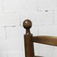 Brutalist children's chair by Charles Doudouyt 1960 oak and wicker