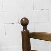 Chaise enfant 1960 chêne et osier