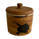 Pot de la Poterie de La Colombe in Vallauris style enamelled sandstone