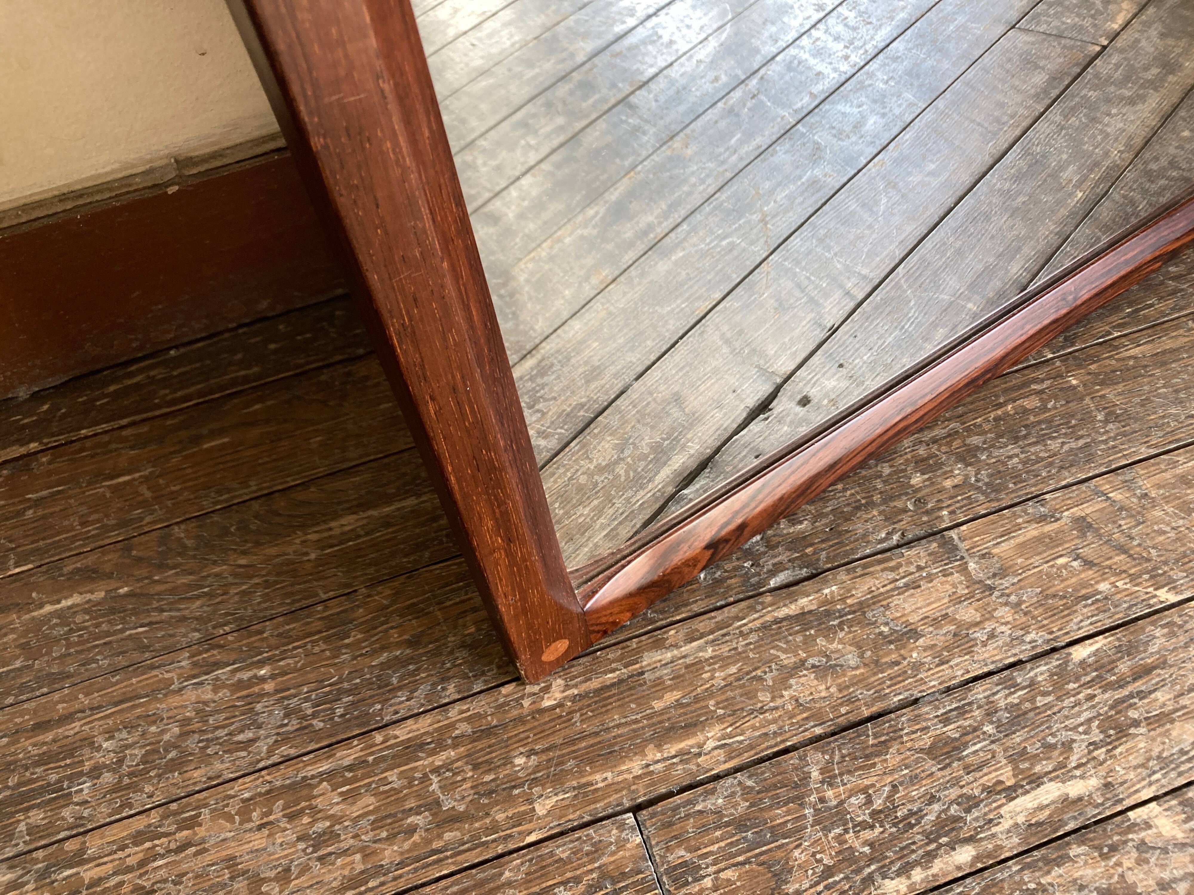 Scandinavian rosewood mirror Aksel Kjersgaard 166 for Möbel Odder 1960