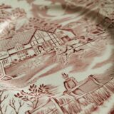 Porcelain flat plate signed Lunéville. French made. "English Style" model.