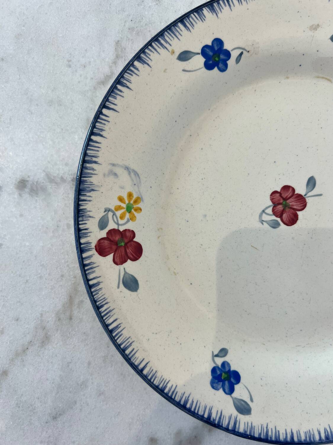 Mary-Lou Plate Hand Painted Digoin Sarreguemines France