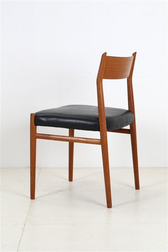 High-quality “418” chair by Arne Vodder for Sibast / teak / genuine leather / Mid-Century Danish Modern design / 1960s