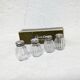 Set of 4 Christofle salt cellars - Glass and solid silver