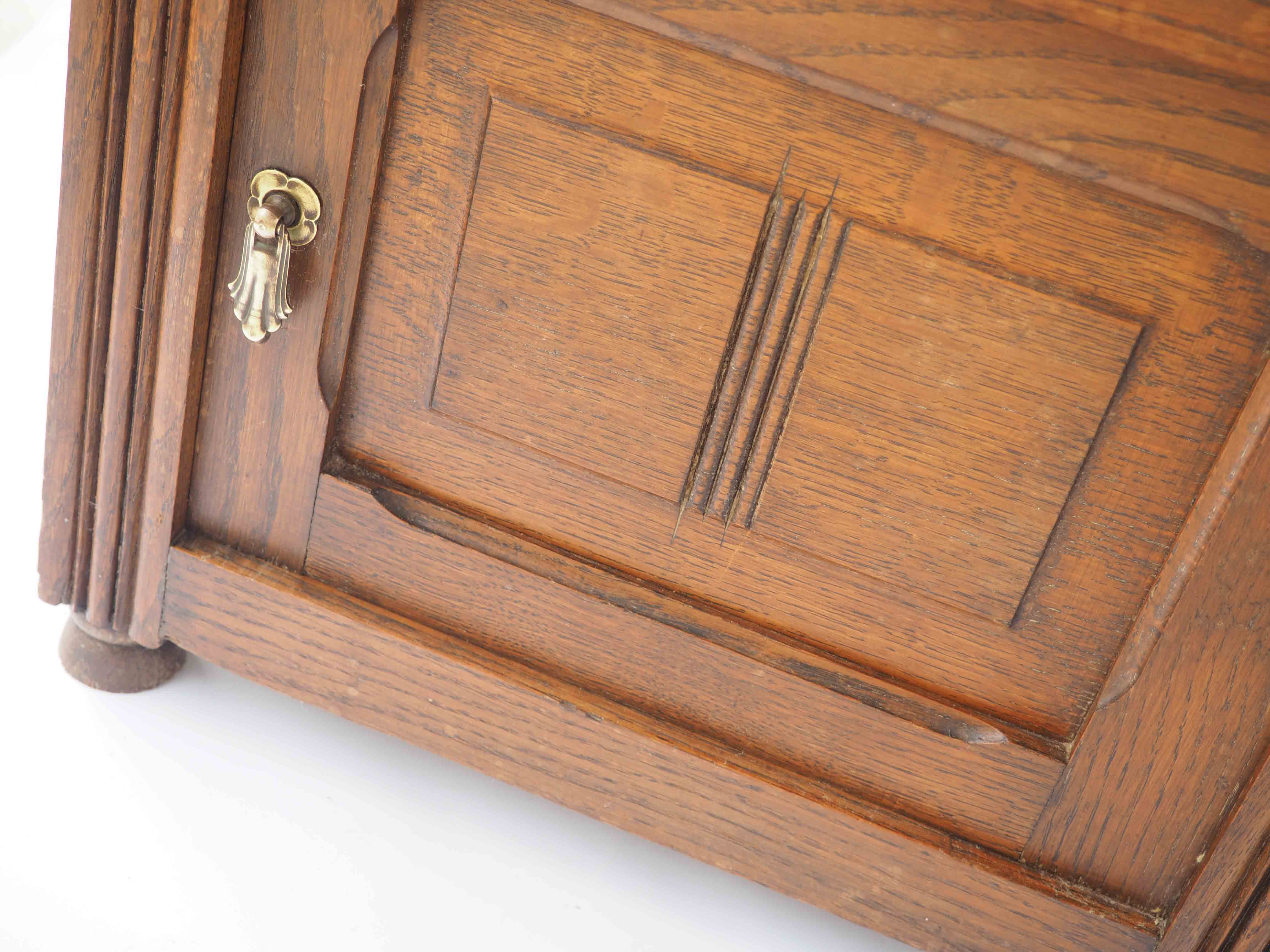 Old pink marble bedside