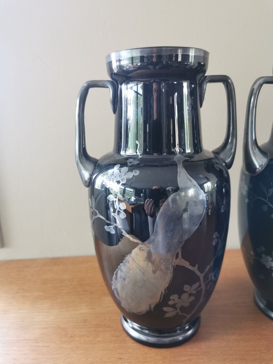 Pair of art deco vases signed Hem Michel Herman