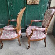 Paire de fauteuils louis philippe en noyer