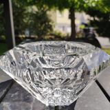 Empty pocket/Ashtray octagonal shape Diamond in finely cut Bohemian crystal, vintage