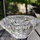 Empty pocket/Ashtray octagonal shape Diamond in finely cut Bohemian crystal, vintage