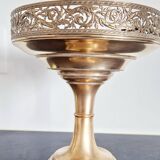 Coupe sur pied métal doré début XXème