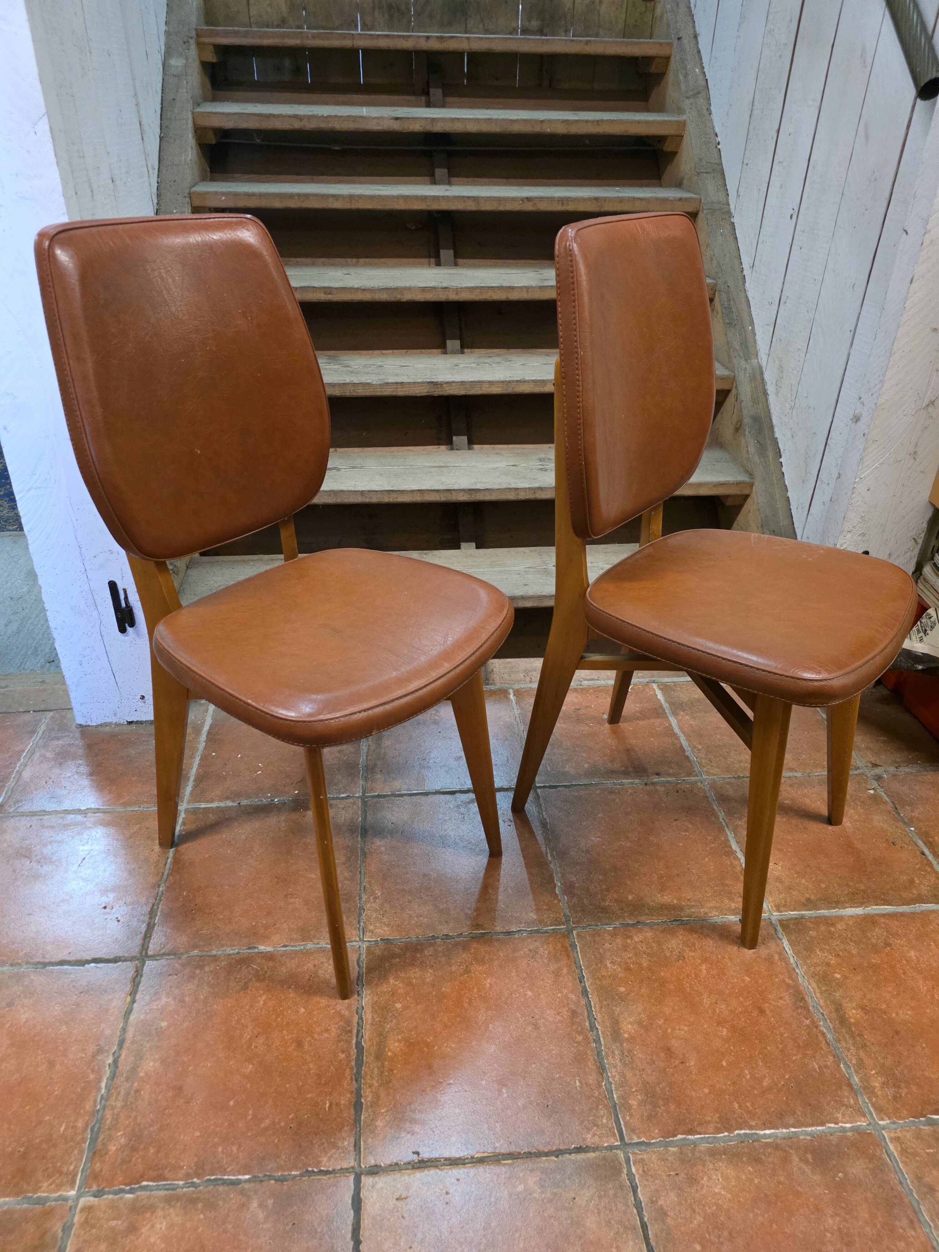Paire de chaises vintage des années 60