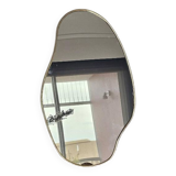 Moroccan Handmade Brass Wall Mirror in Irregular Shape - 100% Handmade