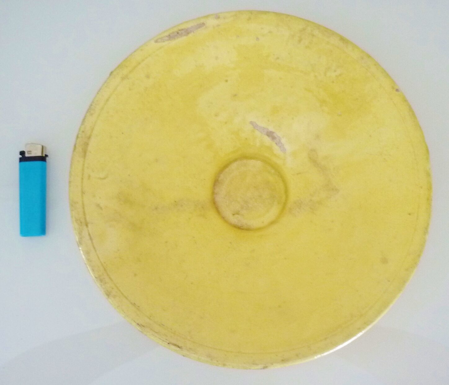 Dish, old omelette turn, nineteenth, glazed terracotta, south of the France