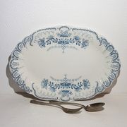 Oval dish of the earthenware factory of St amand Regency model, iron earth