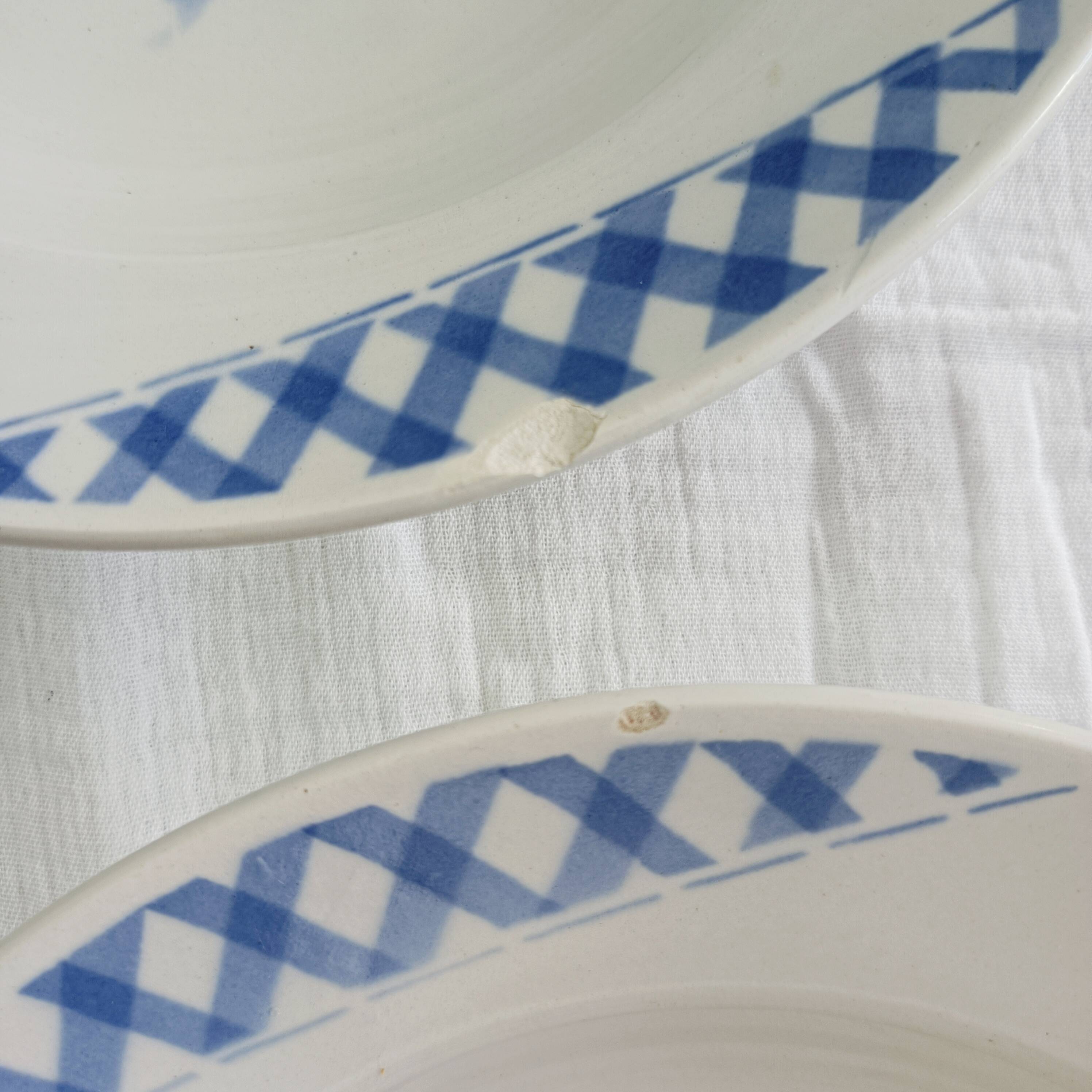 Set of 6 Lunéville K&G soup plates, Henri decor