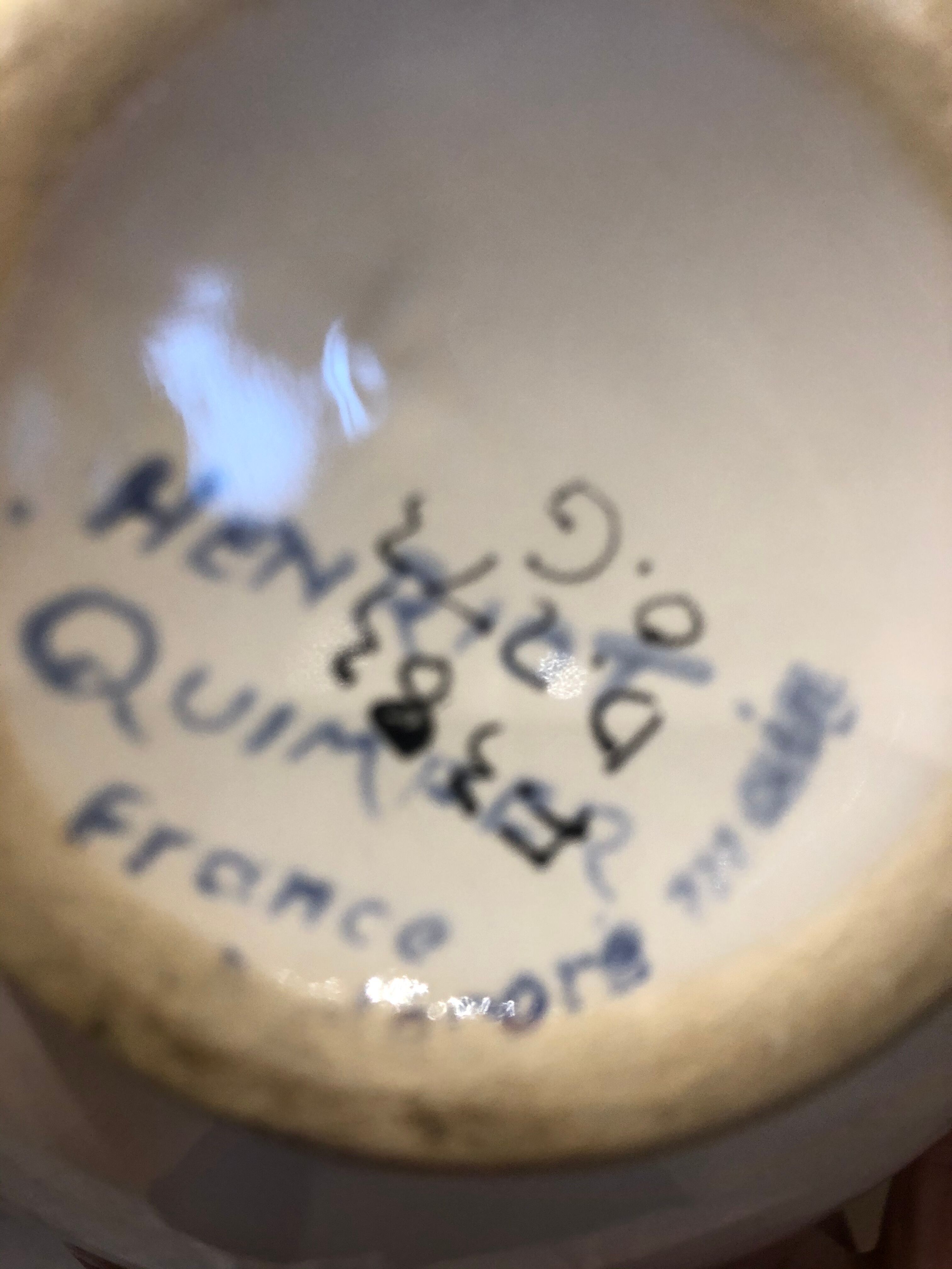 Pink bowl Henriot Quimper