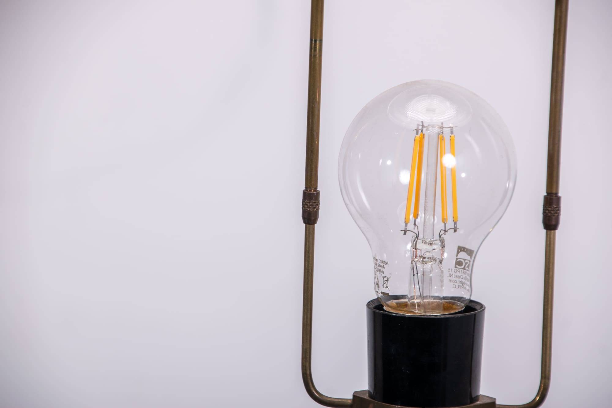 Danish teak and brass floor lamp circa 1960