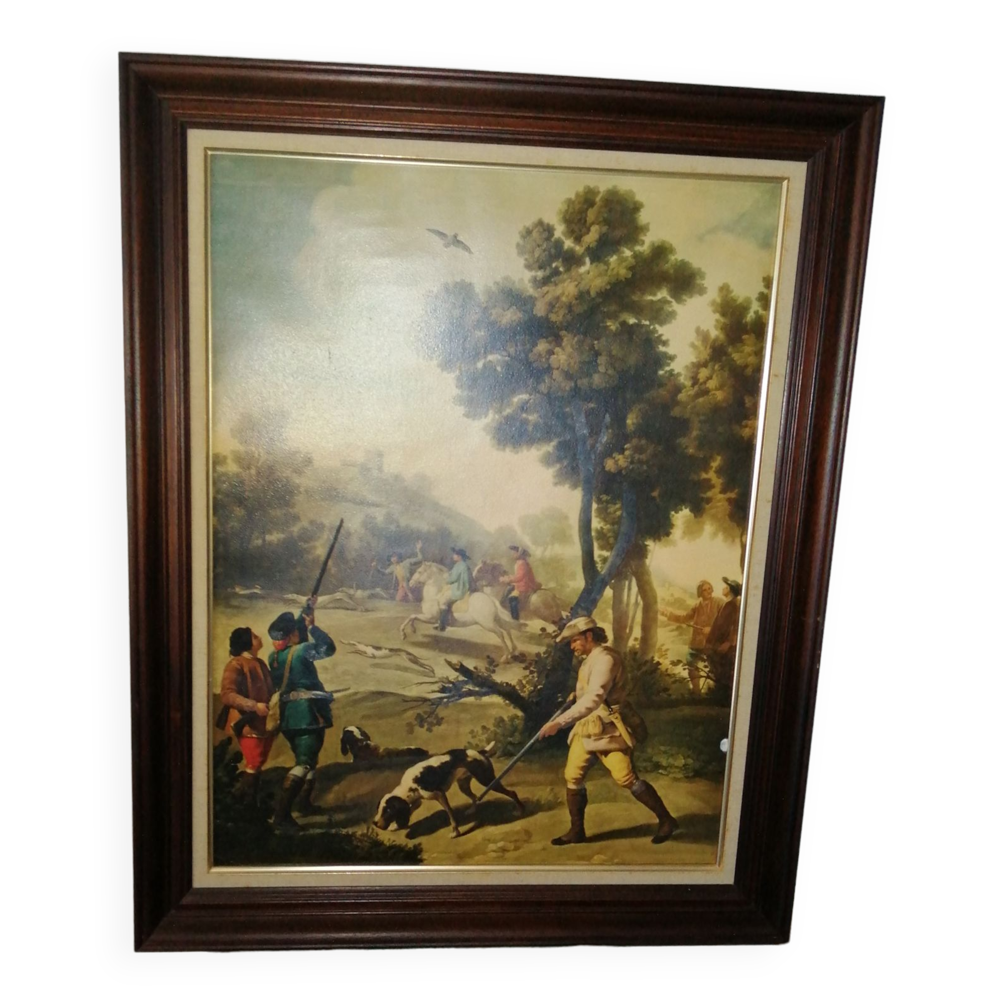 Painting "Quail Hunt 1775" by Francisco de Goya (Reproduction)