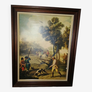 Painting "Quail Hunt 1775" by Francisco de Goya (Reproduction)