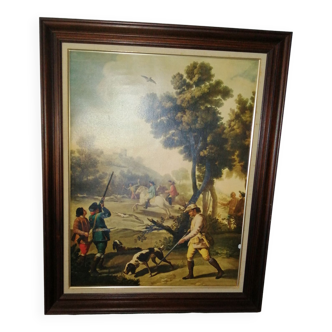Painting "Quail Hunt 1775" by Francisco de Goya (Reproduction)
