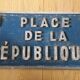 Plaque de place de la République années 50 (Mantes la Jolie)