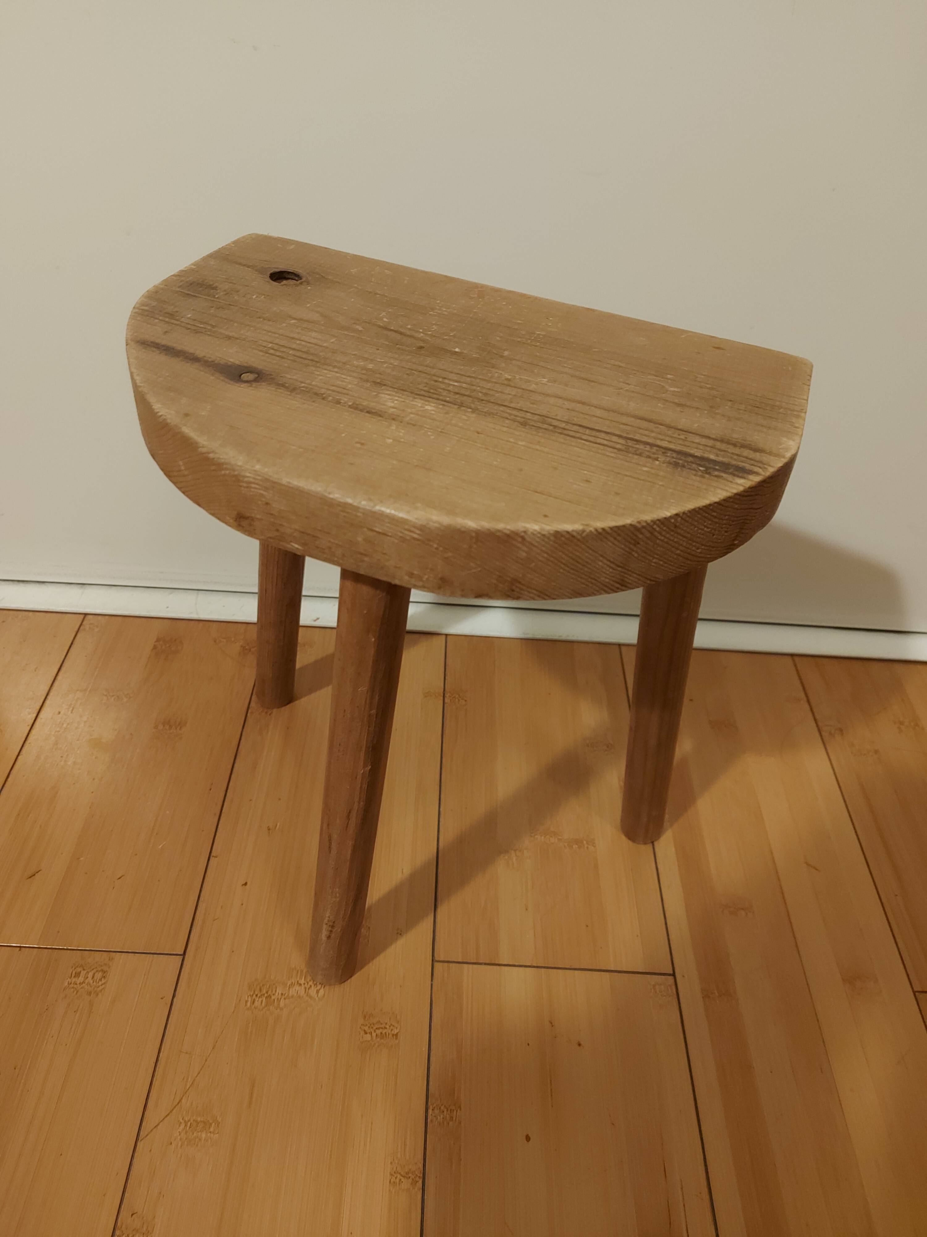 Vintage tripod wooden stool