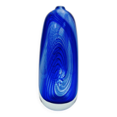 Large Vase R Pierini 1998 Blue White Glass Bubble 31cm 5kg Signed