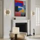 Colorful abstract art 100x80cm on stretched canvas by Bodasca