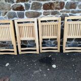 4 chaises pliantes vintage