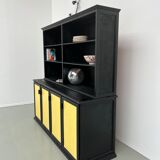 Buffet 2 corps, format XXL, ancien meuble d'école en bois