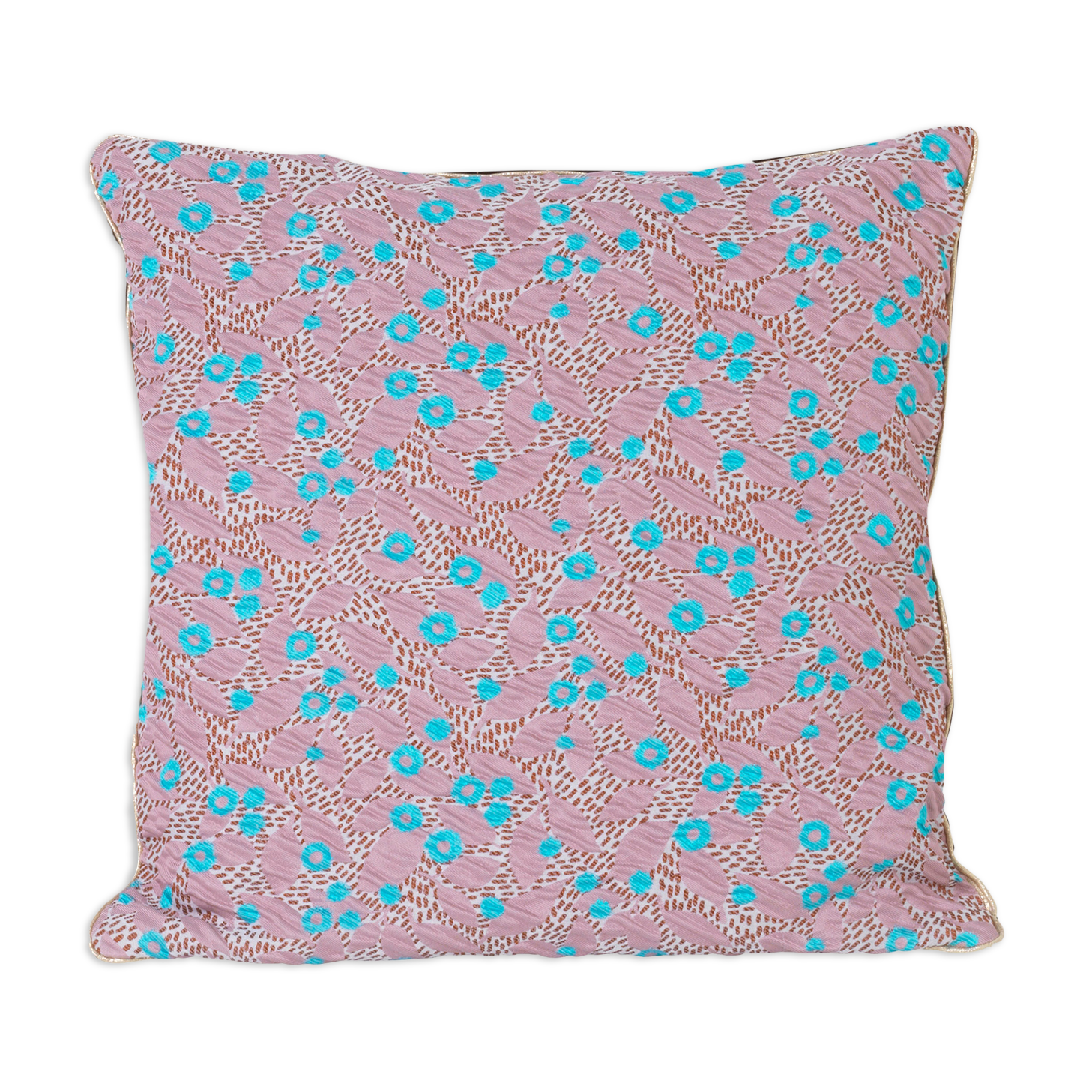 Jacquard flowers cushion