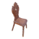 Chaise brutaliste régionale en bois 