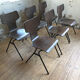Set de 6 chaises "Marteau" acajou thermomoulé