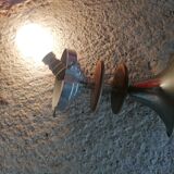 Vintage suspension ball in amber glass