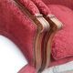 Lot 2 fauteuil voltaire médaillon bergère rouge bois sculpture