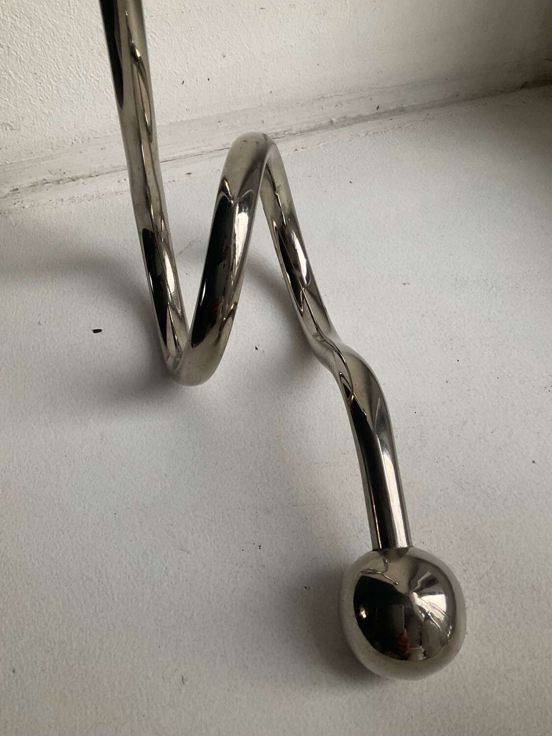 Vintage silver metal candle holder